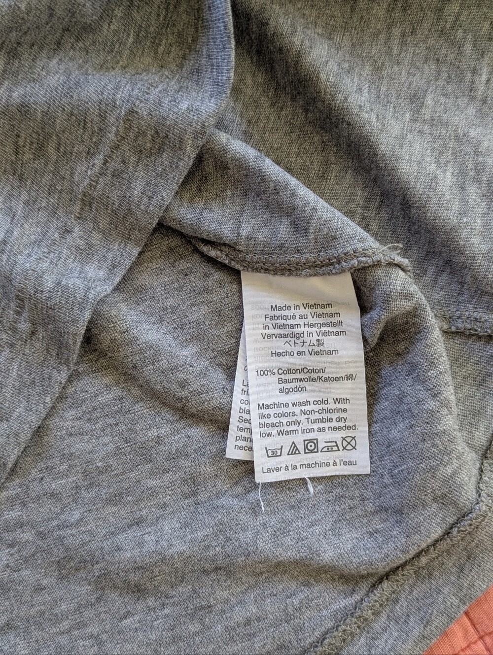 J Crew Featherweight Slim Cotton V-Neck Tee in Heather Gray - Picture 5 of 5